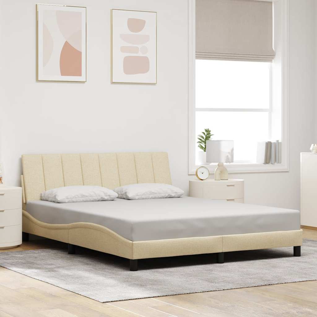 Giroletto senza Materasso Hanko Crema 160x200 cm in Tessuto | homemem39