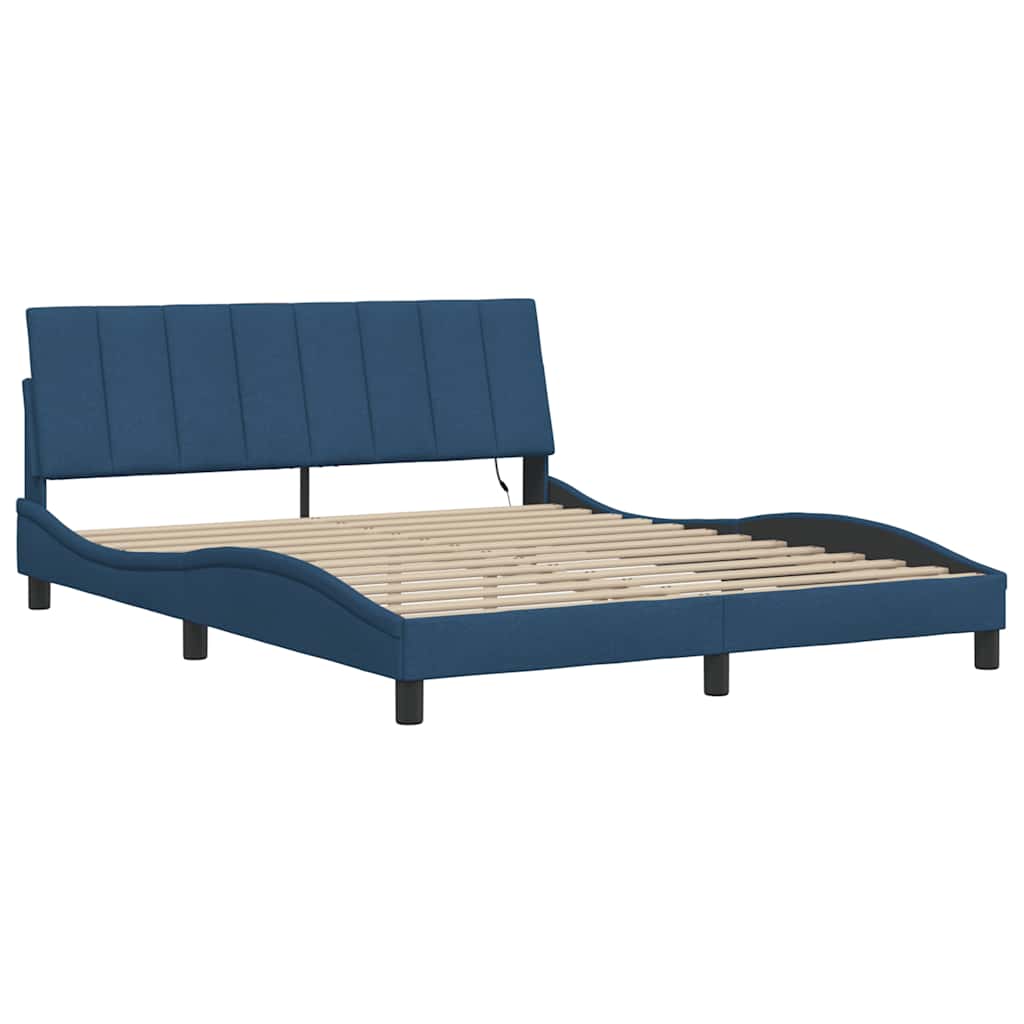 Giroletto senza Materasso Hanko Blu 160x200 cm in Tessuto