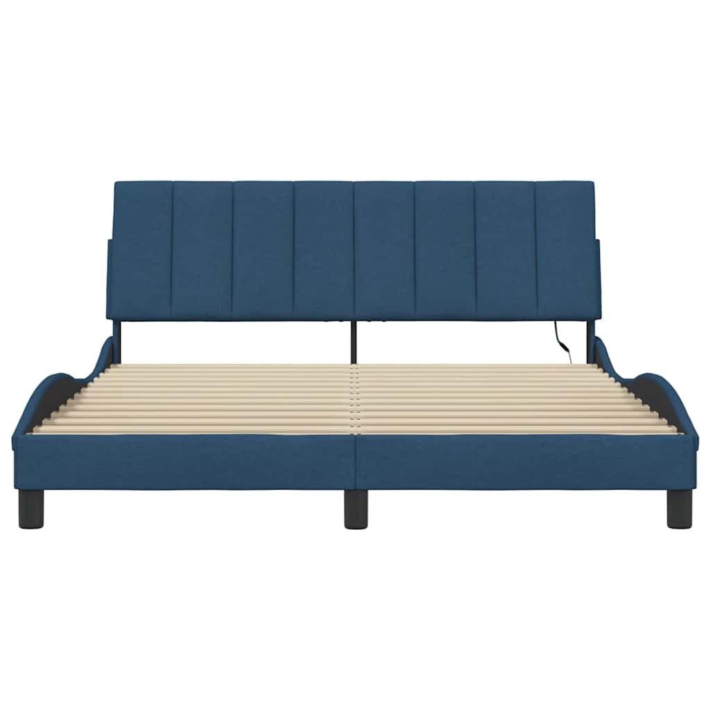 Giroletto senza Materasso Hanko Blu 160x200 cm in Tessuto