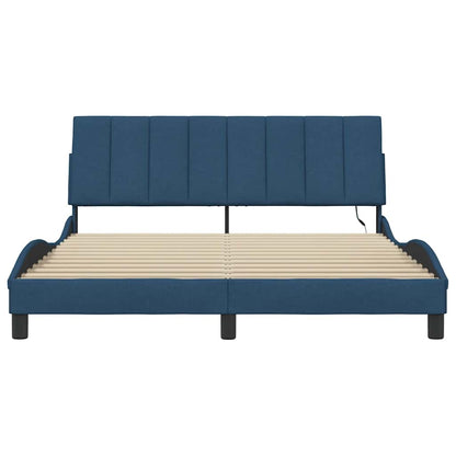 Giroletto senza Materasso Hanko Blu 160x200 cm in Tessuto