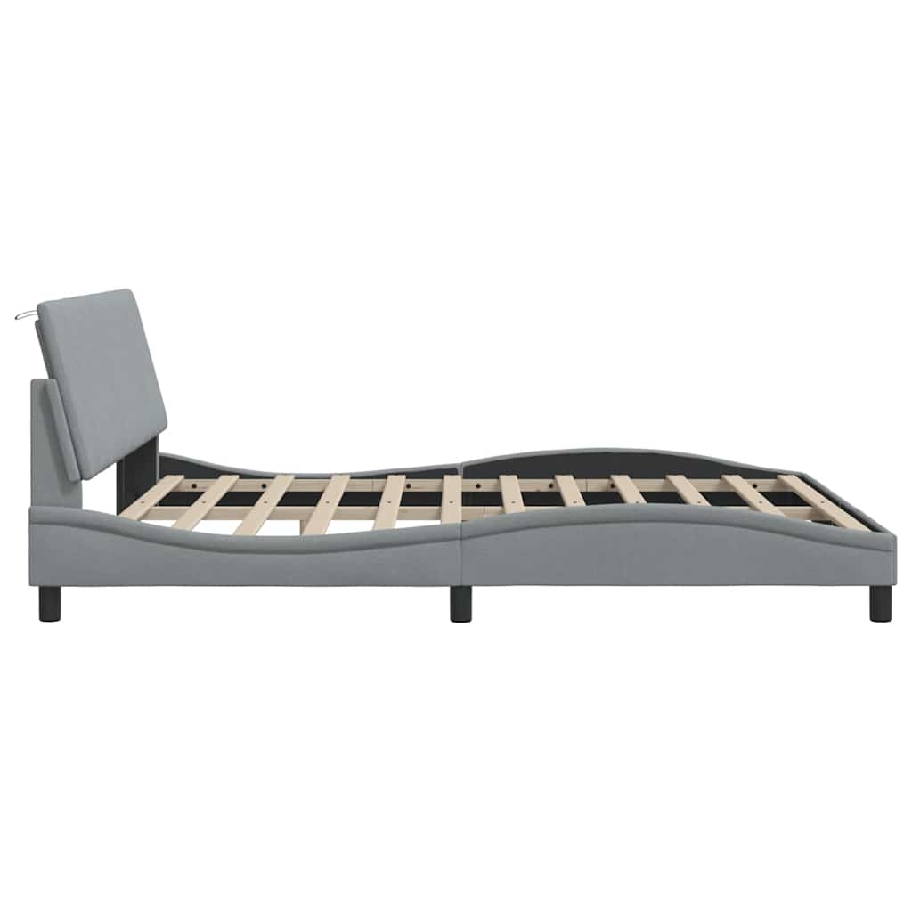 Giroletto senza Materasso Hanko Grigio Chiaro 180x200cm Tessuto