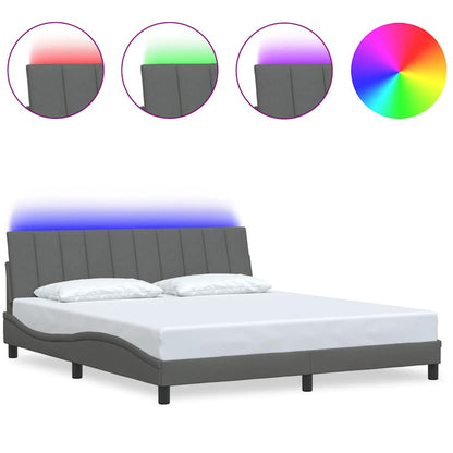 Giroletto senza Materasso Hanko Grigio Scuro 180x200 cm Tessuto