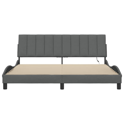 Giroletto senza Materasso Hanko Grigio Scuro 180x200 cm Tessuto