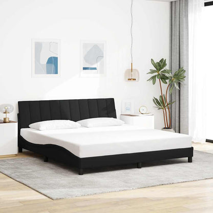 Giroletto senza Materasso Hanko Nero 180x200 cm in Tessuto