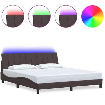 Giroletto senza Materasso Hanko Marrone Scuro 180x200 cm Tessuto | homemem39