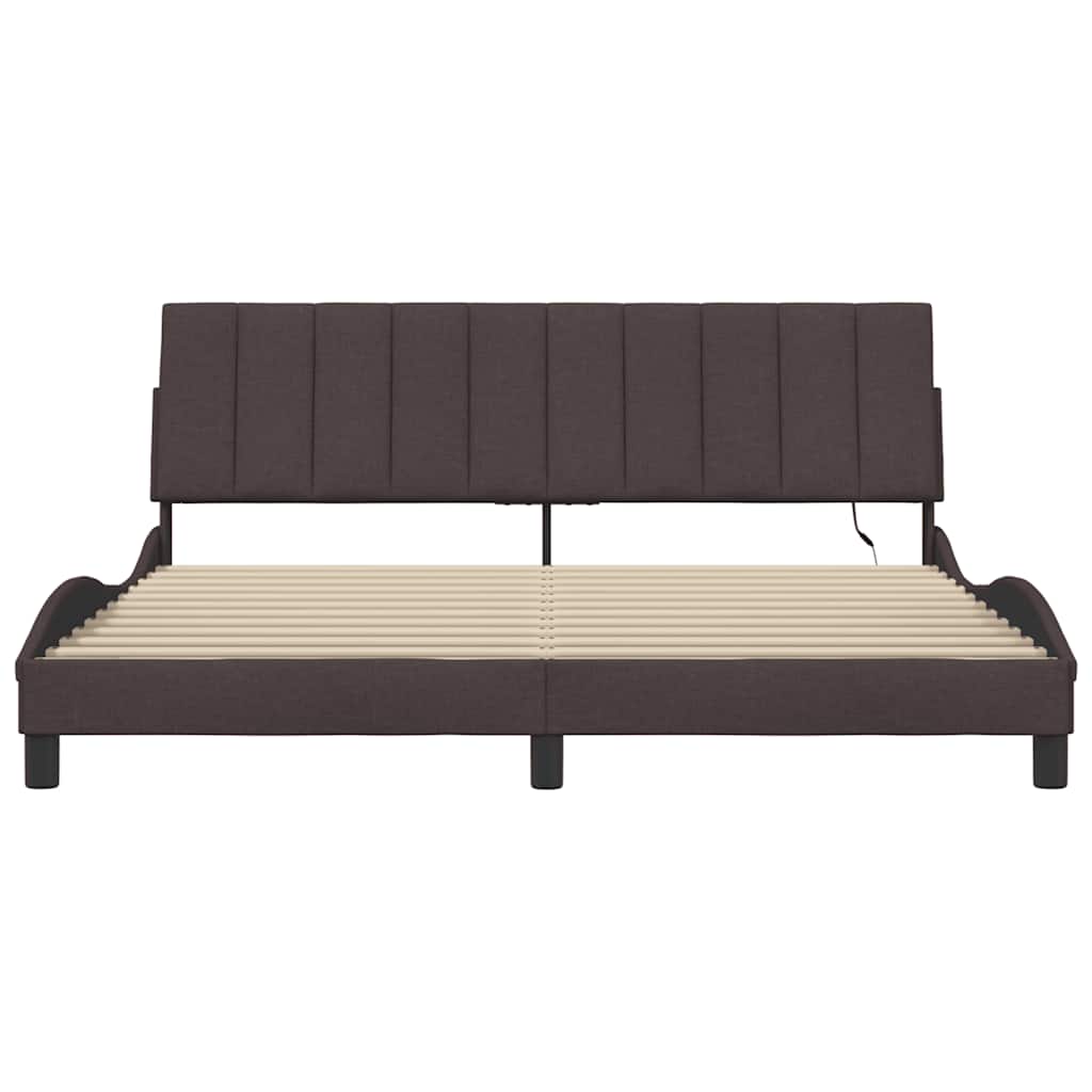 Giroletto senza Materasso Hanko Marrone Scuro 180x200 cm Tessuto | homemem39