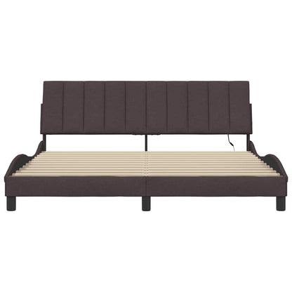 Giroletto senza Materasso Hanko Marrone Scuro 180x200 cm Tessuto | homemem39