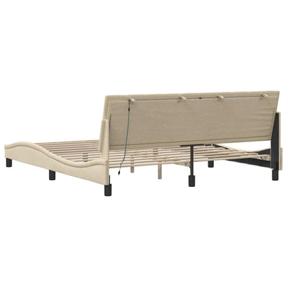 Giroletto senza Materasso Hanko Crema 180x200 cm in Tessuto | homemem39