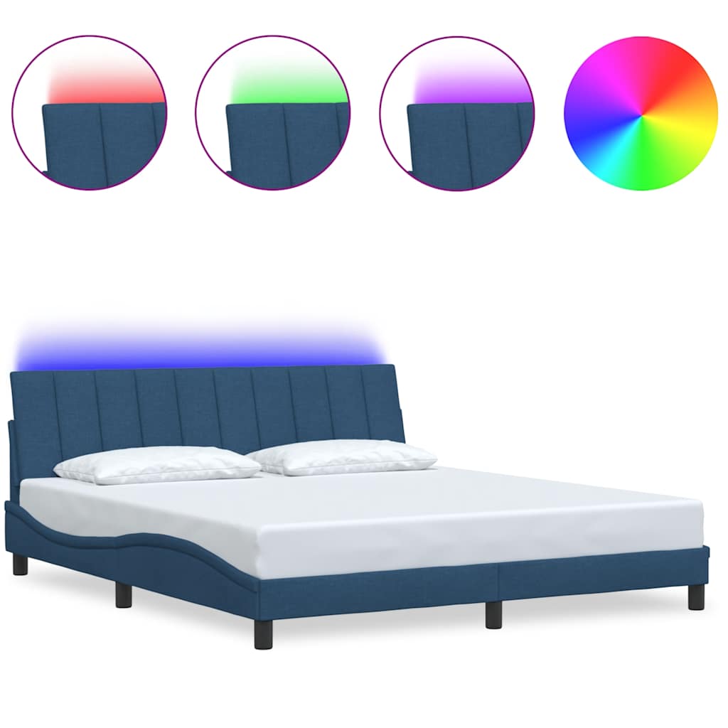 Giroletto senza Materasso Hanko Blu 180x200 cm in Tessuto