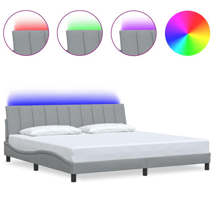 Giroletto senza Materasso Hanko Grigio Chiaro 200x200cm Tessuto