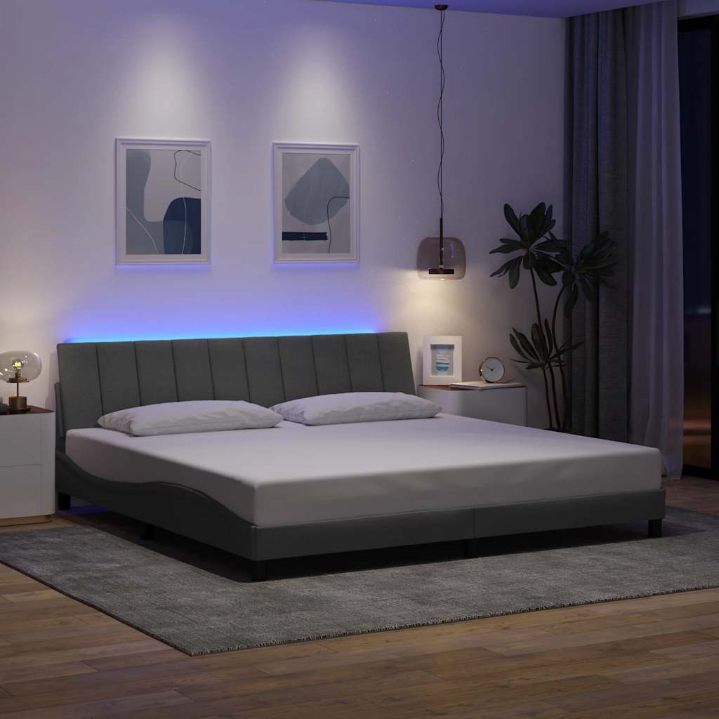 Giroletto senza Materasso Hanko Grigio Chiaro 200x200cm Tessuto