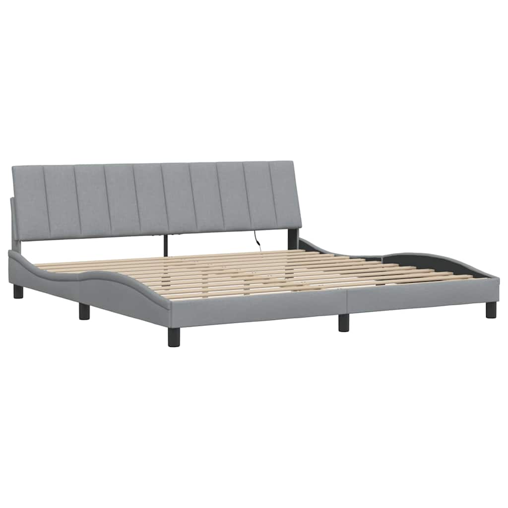 Giroletto senza Materasso Hanko Grigio Chiaro 200x200cm Tessuto