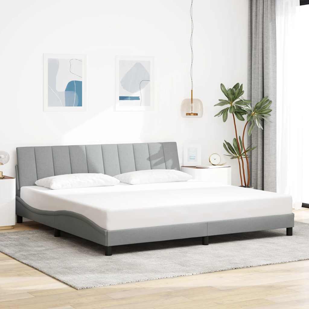 Giroletto senza Materasso Hanko Grigio Chiaro 200x200cm Tessuto