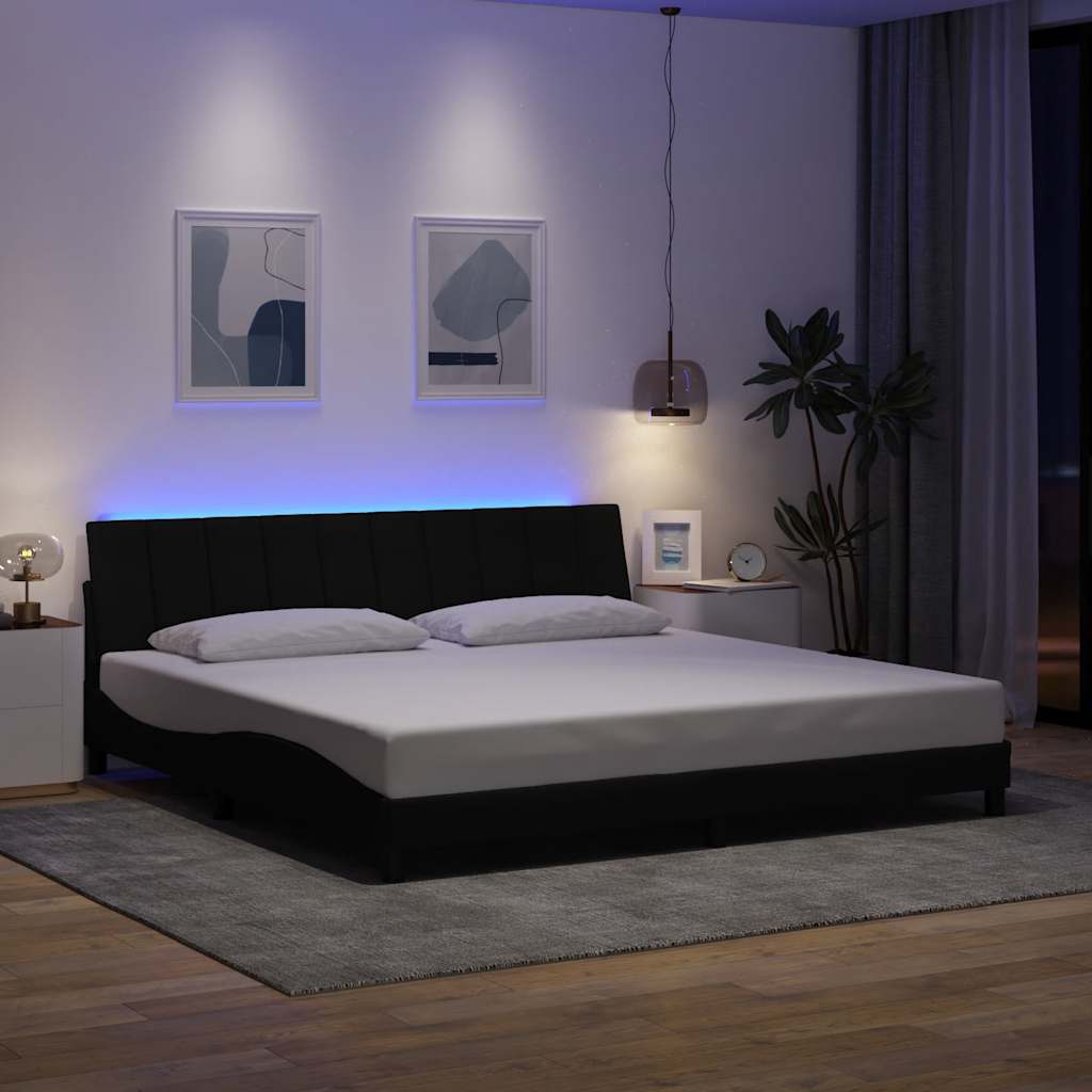Giroletto senza Materasso Hanko Nero 200x200 cm in Tessuto | homemem39