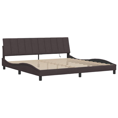 Giroletto senza Materasso Hanko Marrone Scuro 200x200cm Tessuto