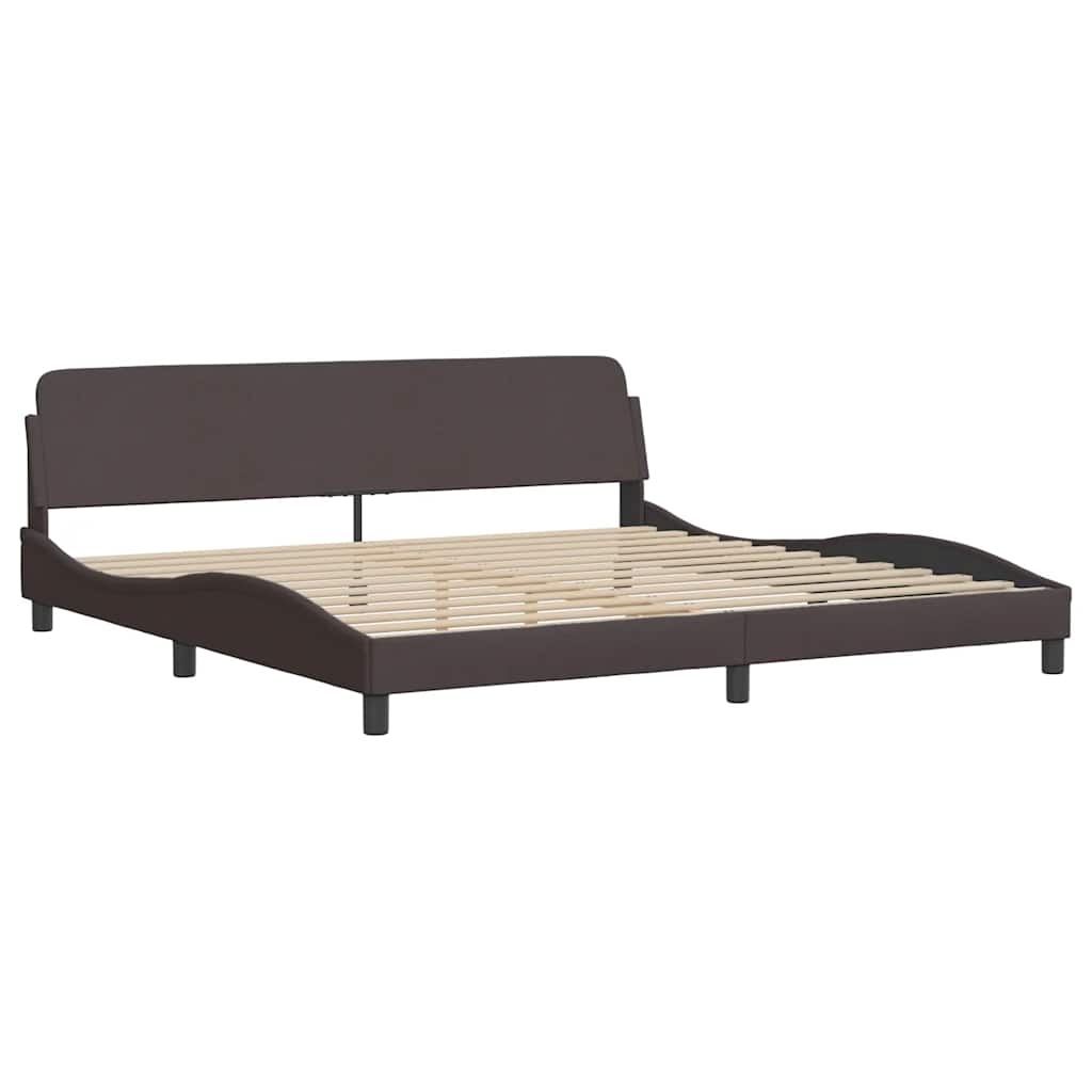 Giroletto senza Materasso Hanko Marrone Scuro 200x200cm Tessuto