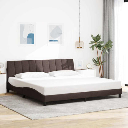 Giroletto senza Materasso Hanko Marrone Scuro 200x200cm Tessuto