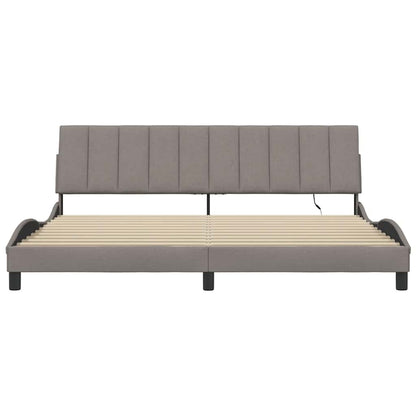Giroletto senza Materasso Hanko Tortora 200x200 cm in Tessuto