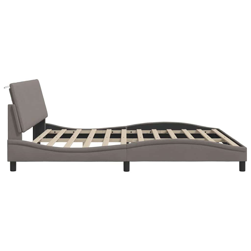 Giroletto senza Materasso Hanko Tortora 200x200 cm in Tessuto