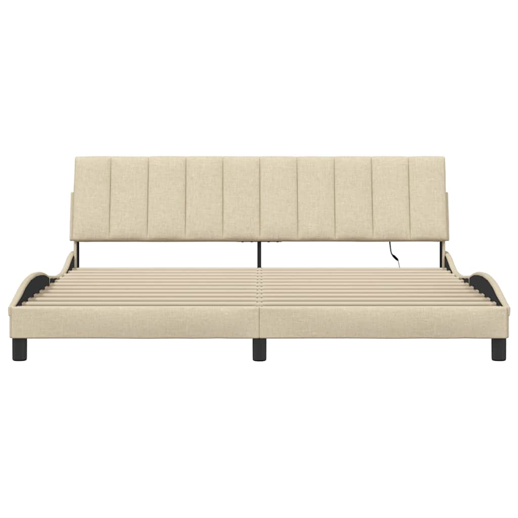 Giroletto senza Materasso Hanko Crema 200x200 cm in Tessuto