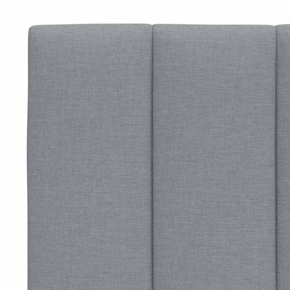 Letto con Materasso Hanko Grigio Chiaro 80x200 cm in Tessuto