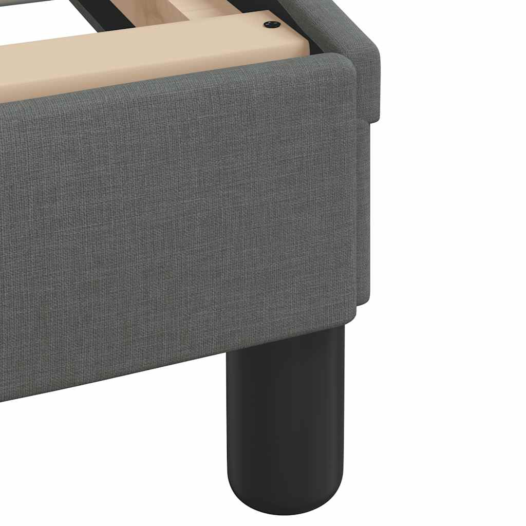Letto con Materasso Hanko Grigio Scuro 80x200 cm in Tessuto