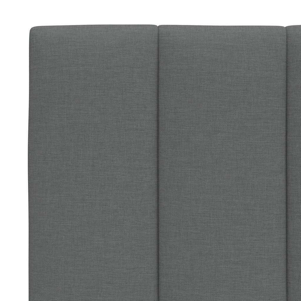 Letto con Materasso Hanko Grigio Scuro 80x200 cm in Tessuto