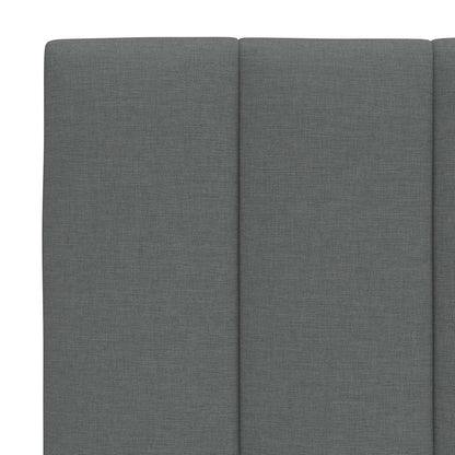 Letto con Materasso Hanko Grigio Scuro 80x200 cm in Tessuto