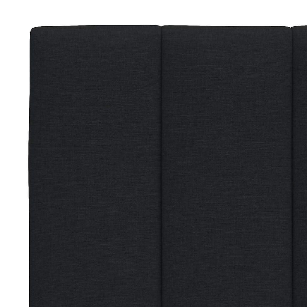 Letto con Materasso Hanko Nero 80x200 cm in Tessuto