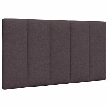 Letto con Materasso Hanko Marrone Scuro 80x200 cm in Tessuto