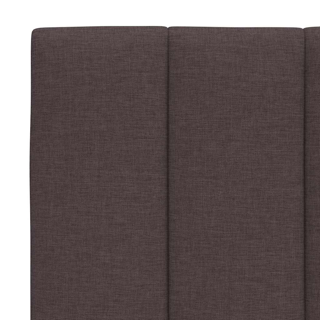 Letto con Materasso Hanko Marrone Scuro 80x200 cm in Tessuto