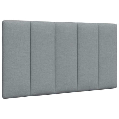 Letto con Materasso Grigio Chiaro 90x190 cm in Tessuto