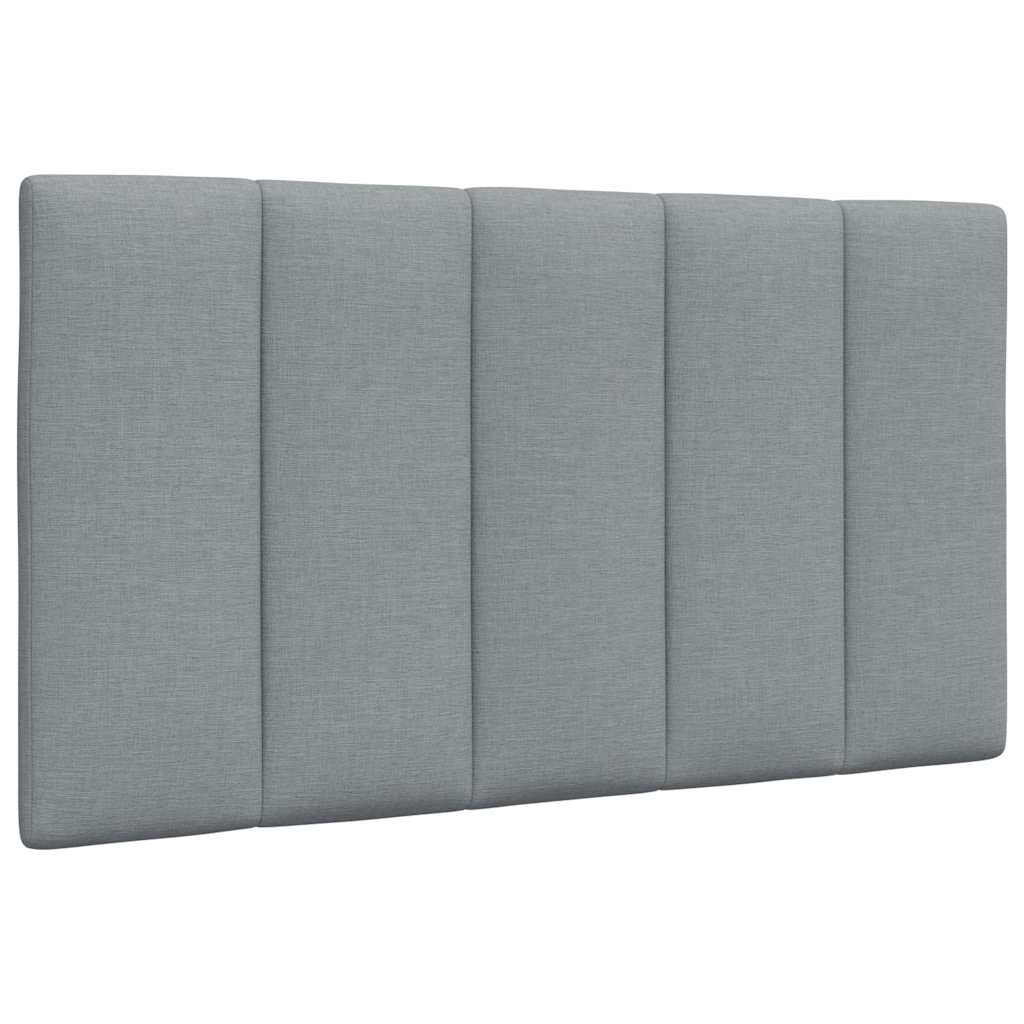 Letto con Materasso Hanko Grigio Chiaro 90x190 cm in Tessuto