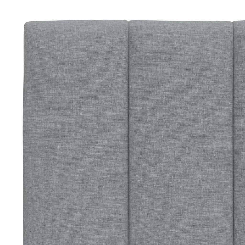 Letto con Materasso Hanko Grigio Chiaro 90x190 cm in Tessuto