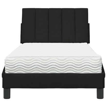 Letto con Materasso Hanko Nero 90x190 cm in Tessuto | homemem39