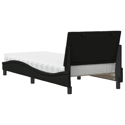 Letto con Materasso Hanko Nero 90x190 cm in Tessuto | homemem39