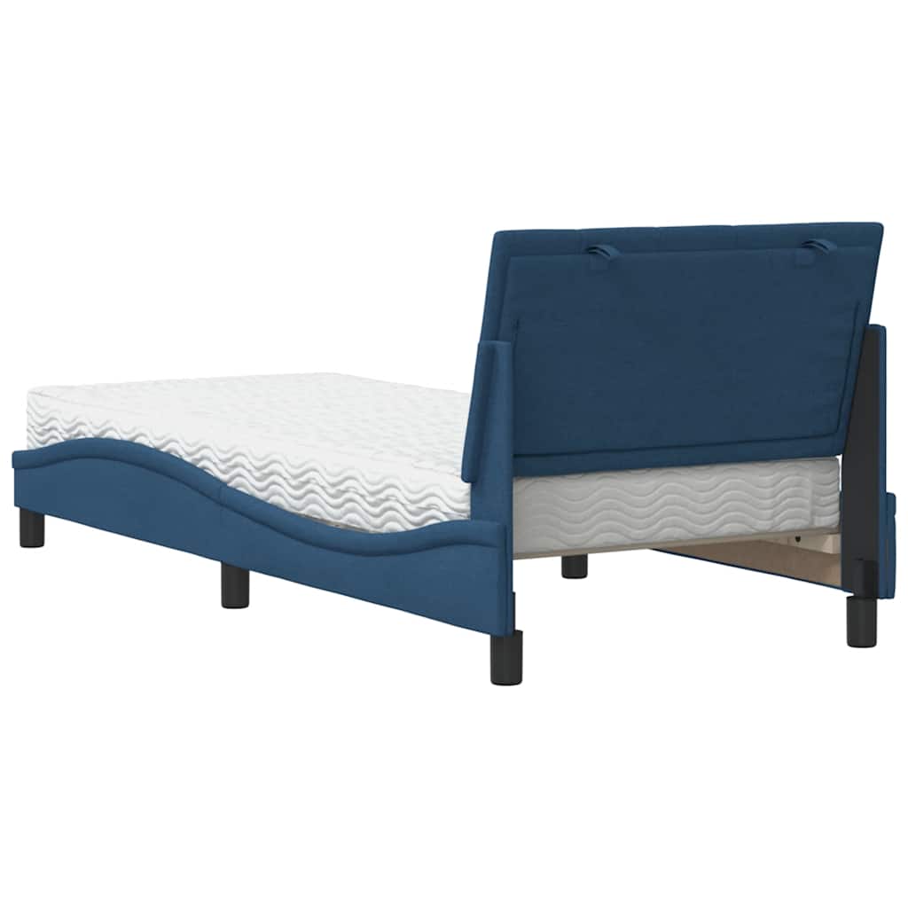 Letto con Materasso Hanko Blu 90x190 cm in Tessuto | homemem39