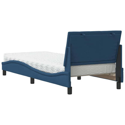 Letto con Materasso Hanko Blu 90x200 cm in Tessuto | homemem39