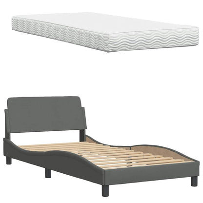 Letto con Materasso Hanko in Tessuto