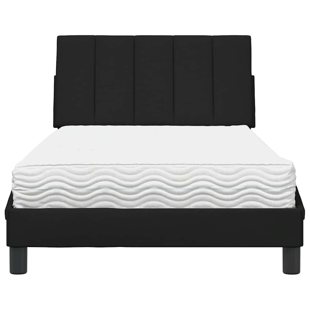 Letto con Materasso Hanko Nero 100x200 cm in Tessuto | homemem39