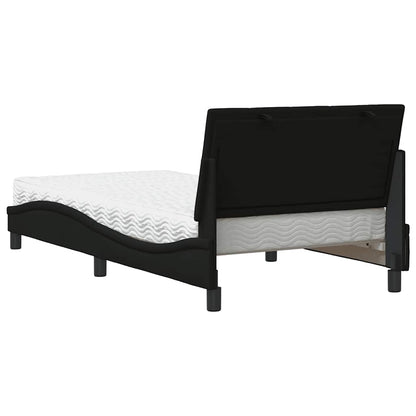 Letto con Materasso Hanko Nero 100x200 cm in Tessuto | homemem39