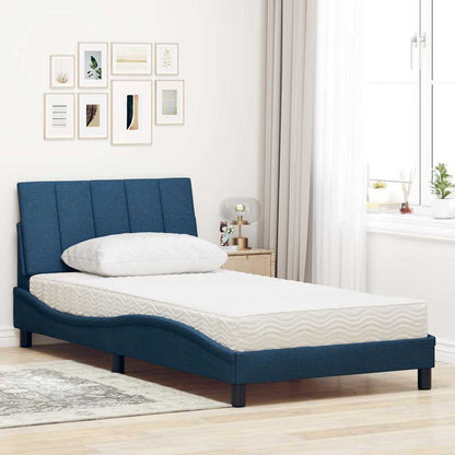 Letto con Materasso Blu 100x200 cm in Tessuto - homemem39