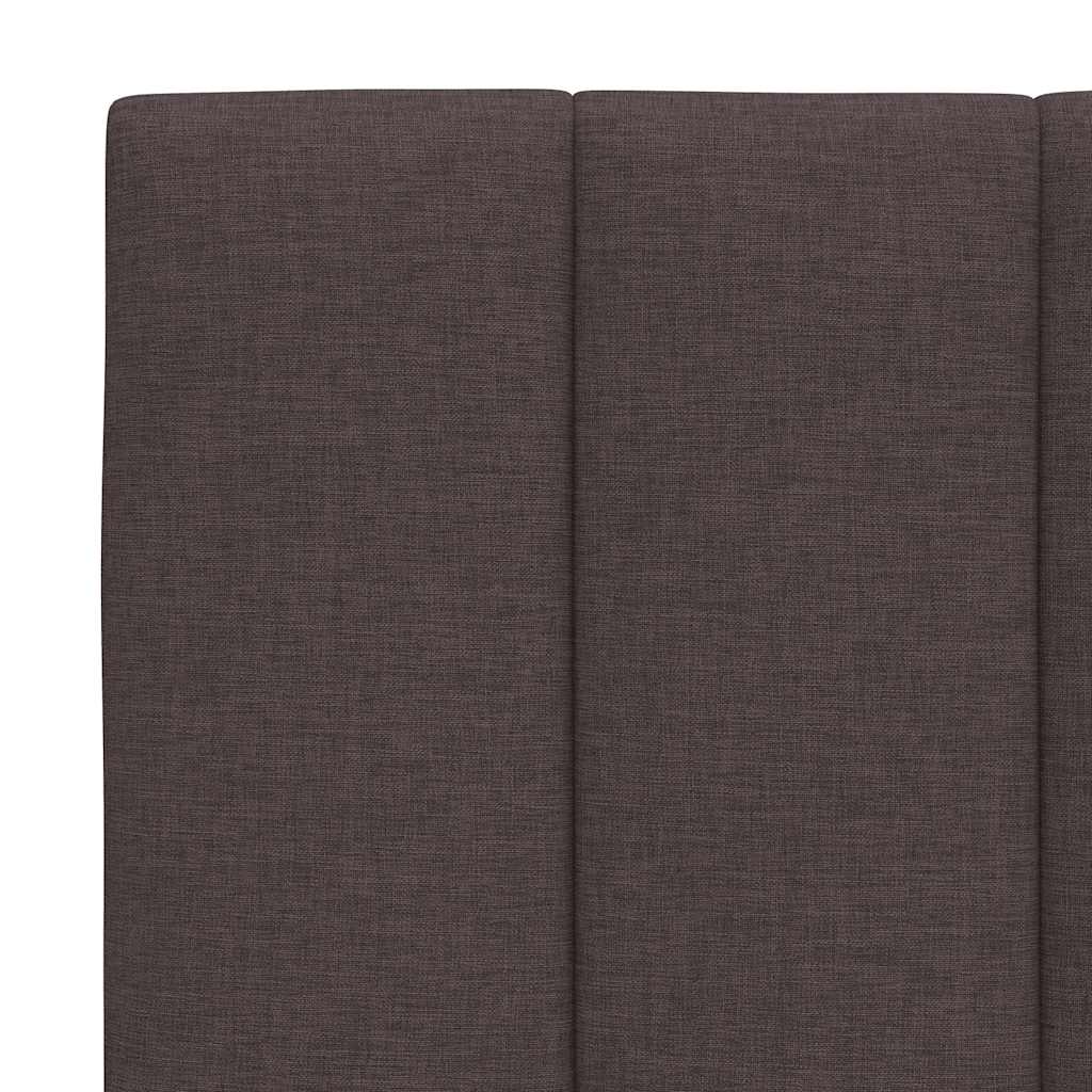 Letto con Materasso Hanko Marrone Scuro 120x200cm Tessuto