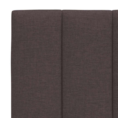 Letto con Materasso Hanko Marrone Scuro 120x200cm Tessuto