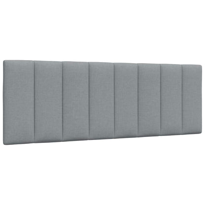 Letto con Materasso Hanko Grigio Chiaro 140x190cm Tessuto