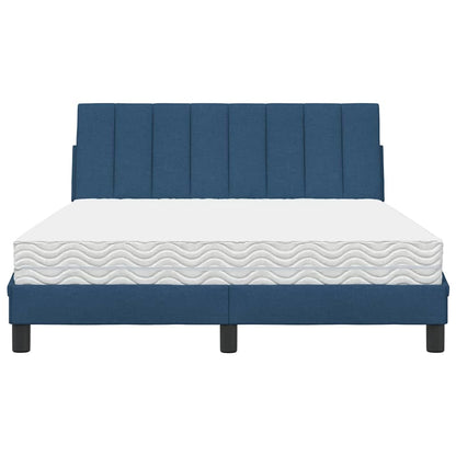 Letto con Materasso Hanko Blu 140x190 cm in Tessuto | homemem39