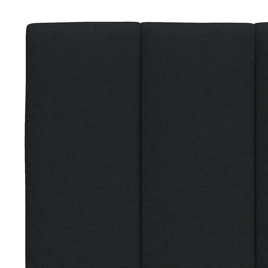 Letto con Materasso Hanko Nero 160x200 cm in Tessuto