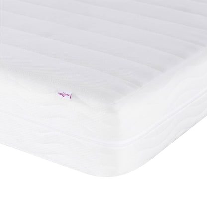 Letto con Materasso Hanko Marrone Scuro 160x200cm Tessuto