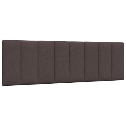 Letto con Materasso Hanko Marrone Scuro 160x200cm Tessuto