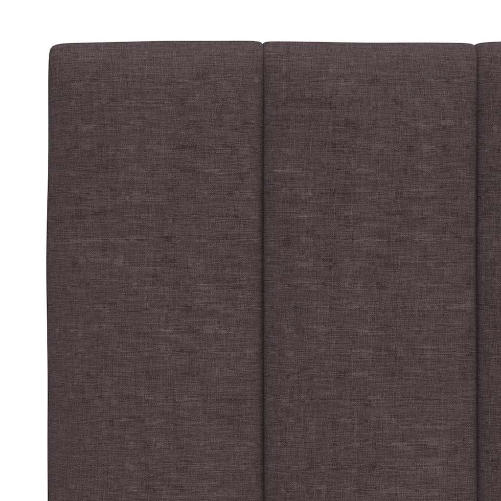 Letto con Materasso Hanko Marrone Scuro 160x200cm Tessuto
